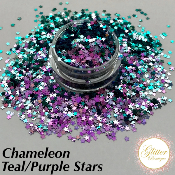 Glitter Boutique - Chameleon Teal/Purple Stars - Creata Beauty - Professional Beauty Products