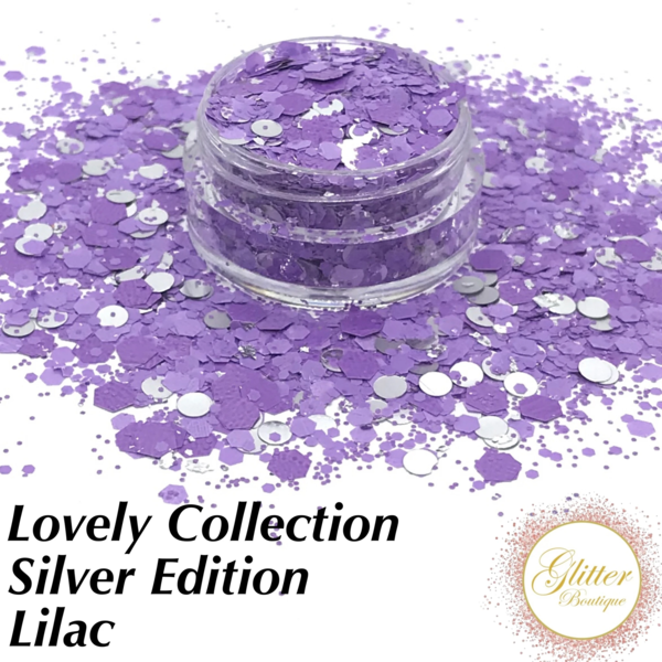 Glitter Boutique Lovely Collection Silver Edition - Lilac - Creata Beauty - Professional Beauty Products