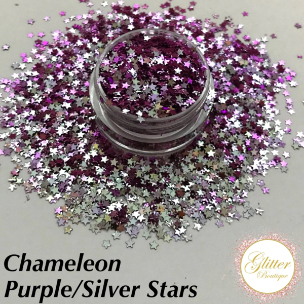 Glitter Boutique - Chameleon Purple/Silver Stars - Creata Beauty - Professional Beauty Products