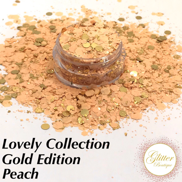 Glitter Boutique Lovely Collection Gold Edition - Peach - Creata Beauty - Professional Beauty Products