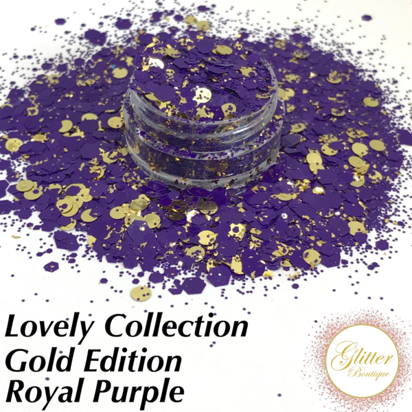 Glitter Boutique Lovely Collection Gold Edition - Royal Purple - Creata Beauty - Professional Beauty Products