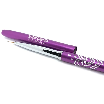 Wildflowers Brushes - Magenta Fine Detail Brush with Lid - Creata Beauty - Professional Beauty Products