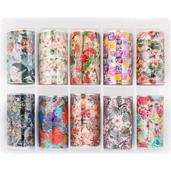 Daily Charme Nail Art Foil Paper Set - Summer Blossoms - Creata Beauty - Professional Beauty Products