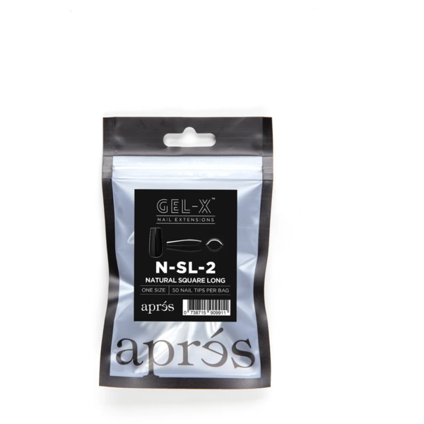 Aprés Nail - Natural Square Long Refill Bags - Creata Beauty - Professional Beauty Products