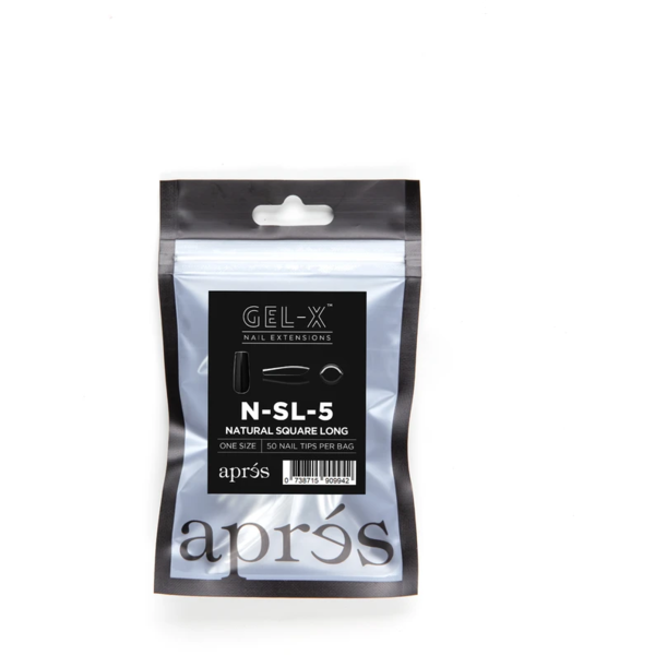 Aprés Nail - Natural Square Long Refill Bags - Creata Beauty - Professional Beauty Products