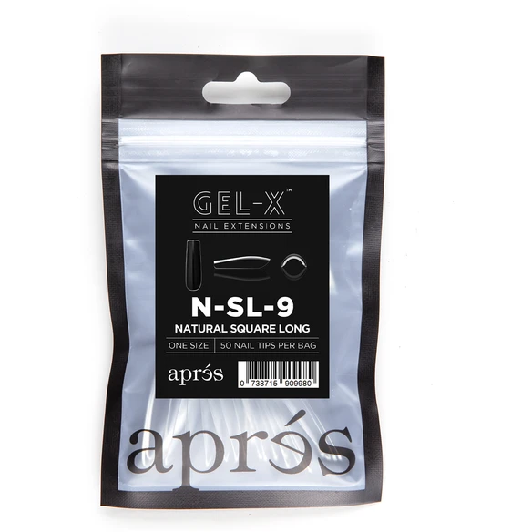 Aprés Nail - Natural Square Long Refill Bags - Creata Beauty - Professional Beauty Products
