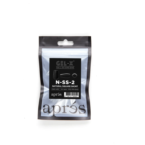 Aprés Nail - Natural Square Short Refill Bags - Creata Beauty - Professional Beauty Products