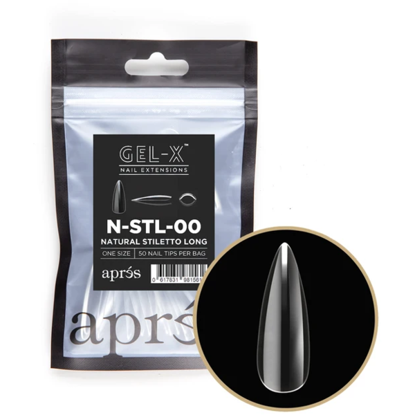Aprés Nail - Natural Stiletto Long Refill Bags - Creata Beauty - Professional Beauty Products