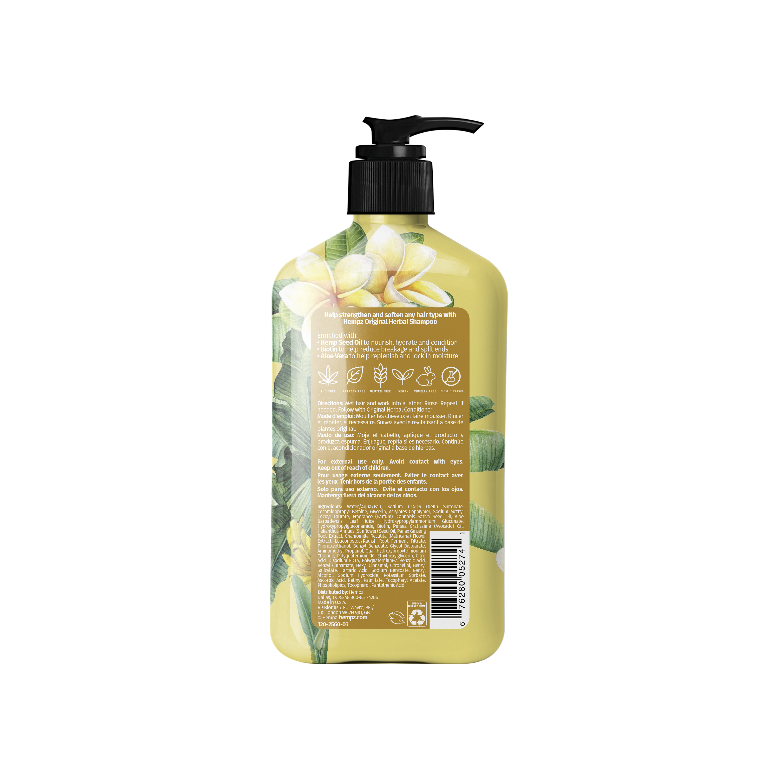 Hempz Original Floral Banana Herbal Shampoo - Creata Beauty - Professional Beauty Products