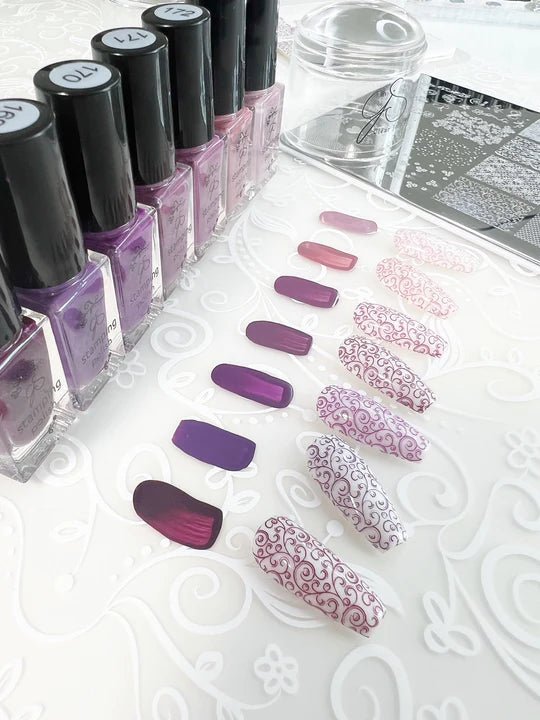 Clear Jelly Stamper Polish Kit - The Posh Purples (7 colours) - Creata Beauty - Professional Beauty Products