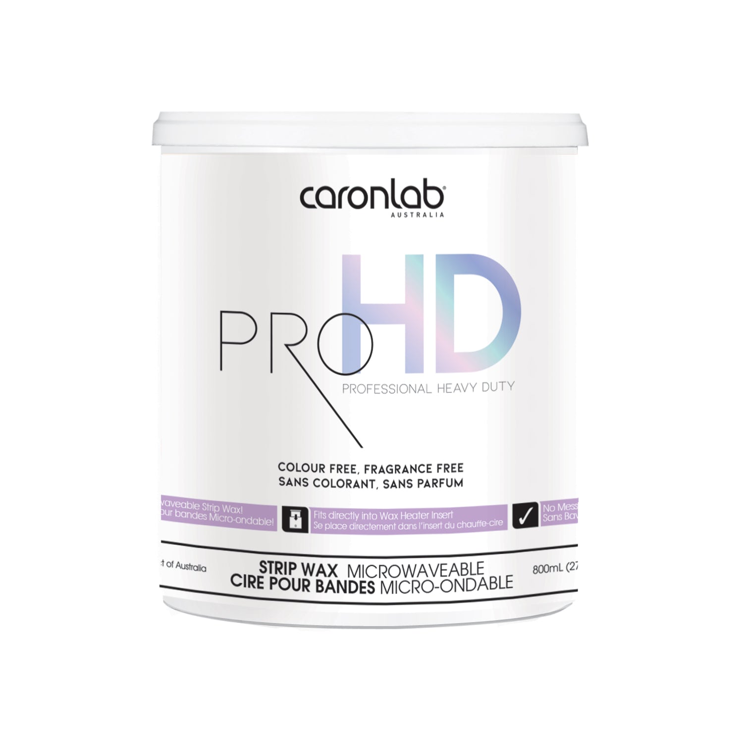 Caronlab - PRO HD Strip Wax - Microwaveable 800ml - Creata Beauty - Professional Beauty Products
