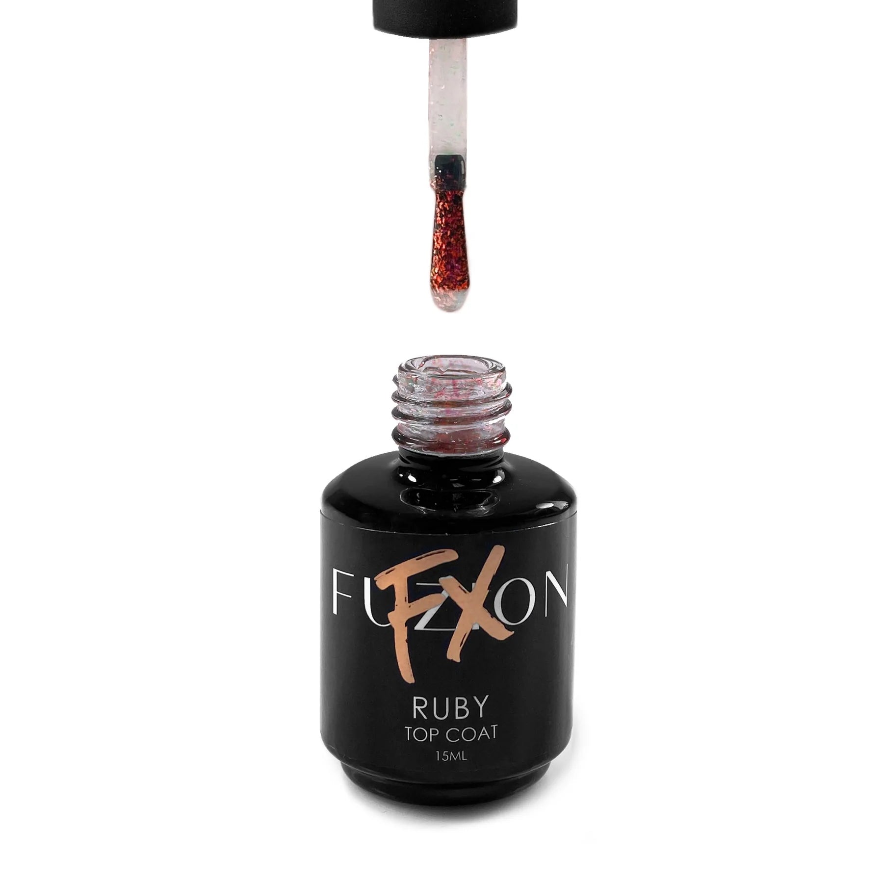 Fuzion FX Shiny Flake Topcoat - Ruby - Creata Beauty - Professional Beauty Products