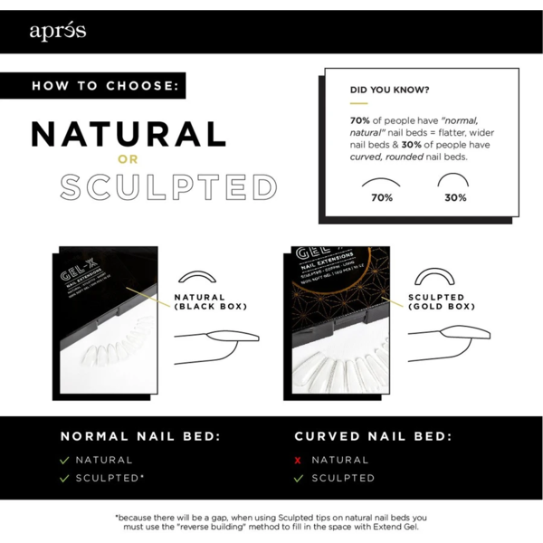 Aprés Nail - Natural Square Long Refill Bags - Creata Beauty - Professional Beauty Products