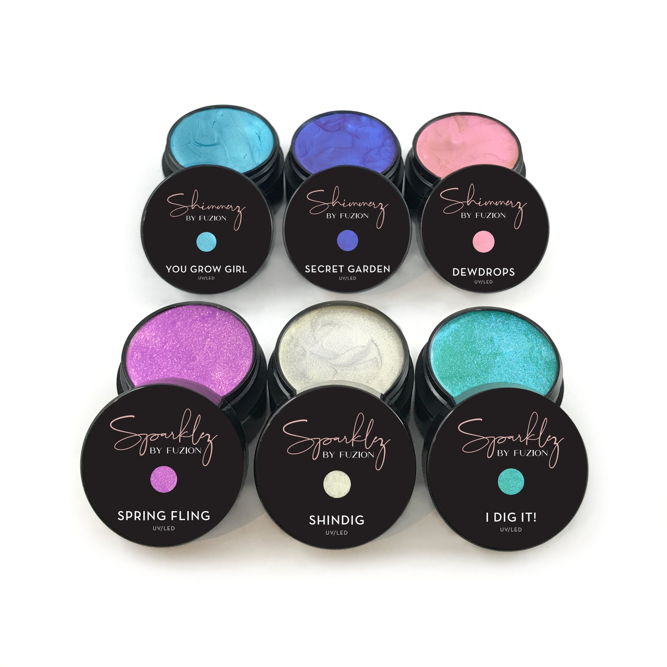 Fuzion UV/LED Shimmerz & Sparklez - The Secret Garden Collection - Creata Beauty - Professional Beauty Products