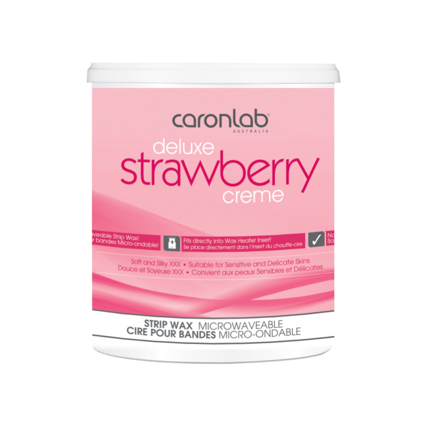 Caronlab - Strawberry Creme Strip Wax Microwaveable - Creata Beauty - Professional Beauty Products