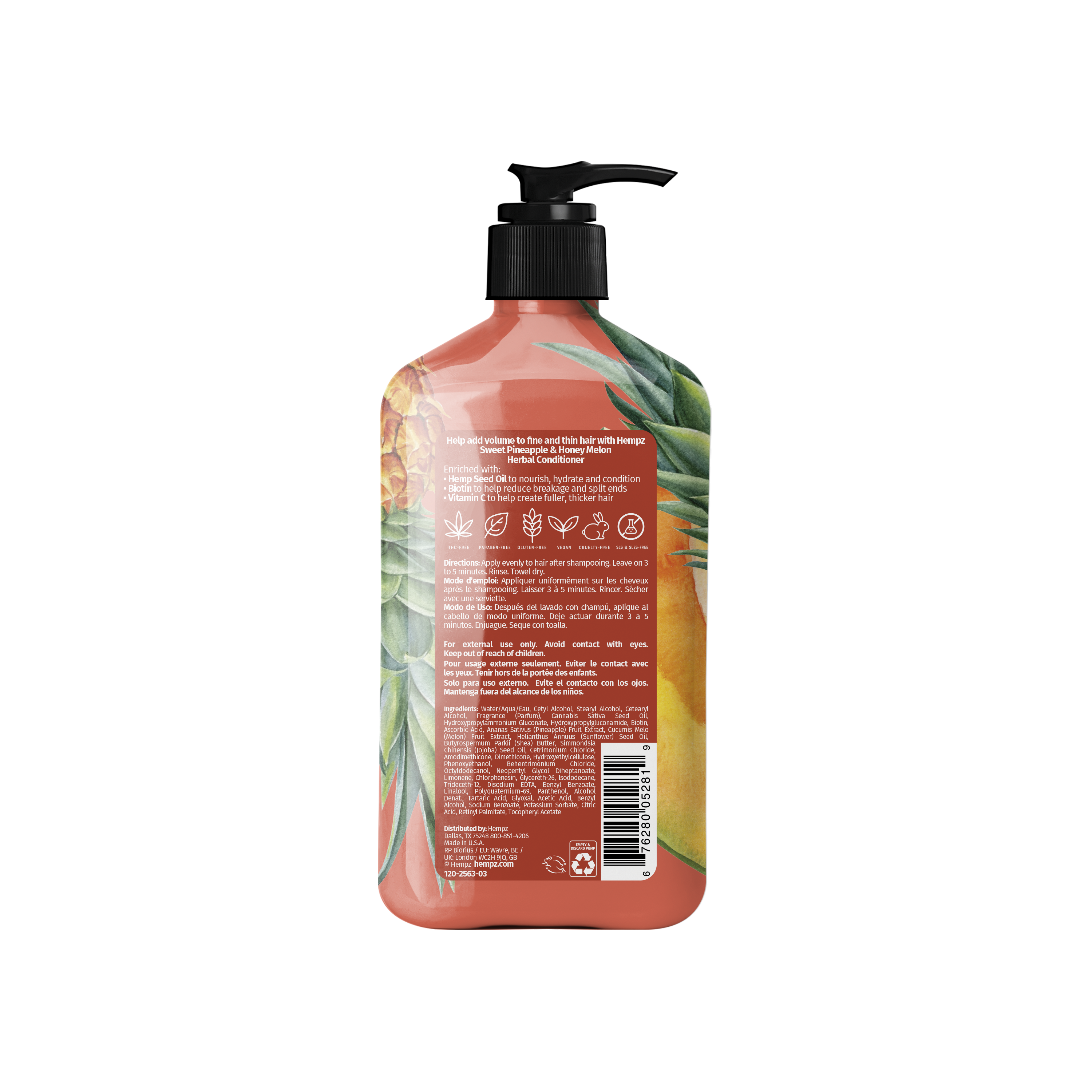 Hempz Sweet Pineapple & Honey Melon Herbal Conditioner - Creata Beauty - Professional Beauty Products