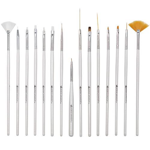 Americanails - Master Nail Artist 15 Piece Brush Set - Creata Beauty - Professional Beauty Products