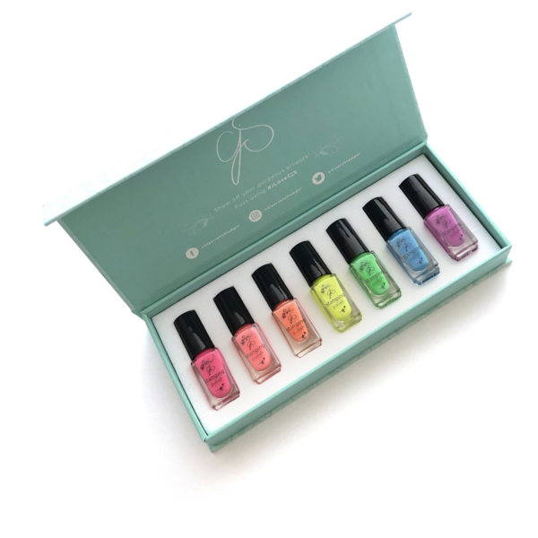 Clear Jelly Stamper Polish Kit - Neon (7 colours) - Creata Beauty - Professional Beauty Products