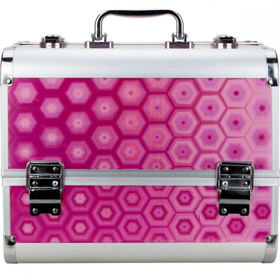 VER Beauty - Pink Hexa Holographic Cosmetic Case - Creata Beauty - Professional Beauty Products
