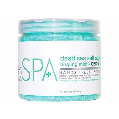 BCL Spa Salt Soak - Tingling Mint + CBD - Creata Beauty - Professional Beauty Products