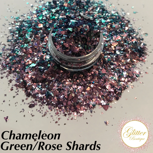 Glitter Boutique - Chameleon Green/Rose Shards - Creata Beauty - Professional Beauty Products