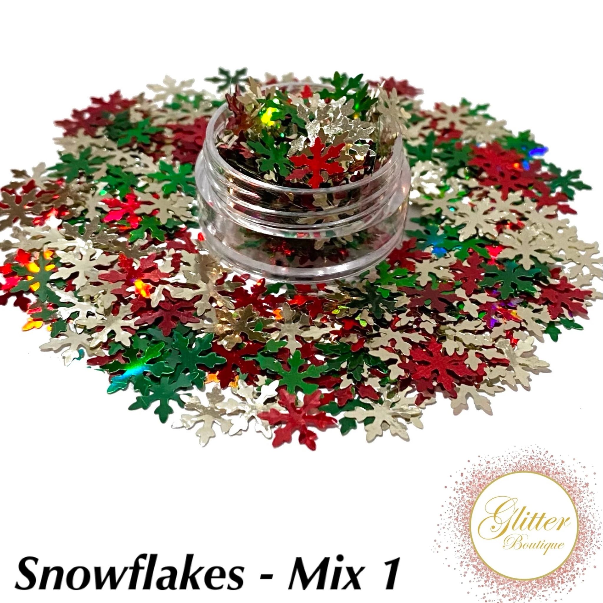 Glitter Boutique - Snowflakes Mix 1 - Creata Beauty - Professional Beauty Products