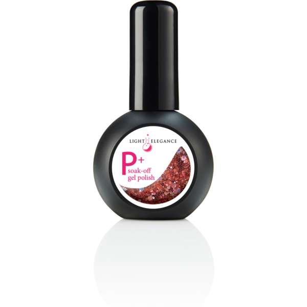 Light Elegance P+ Soak Off Glitter Gel - You Bring the Wine - Creata Beauty - Professional Beauty Products