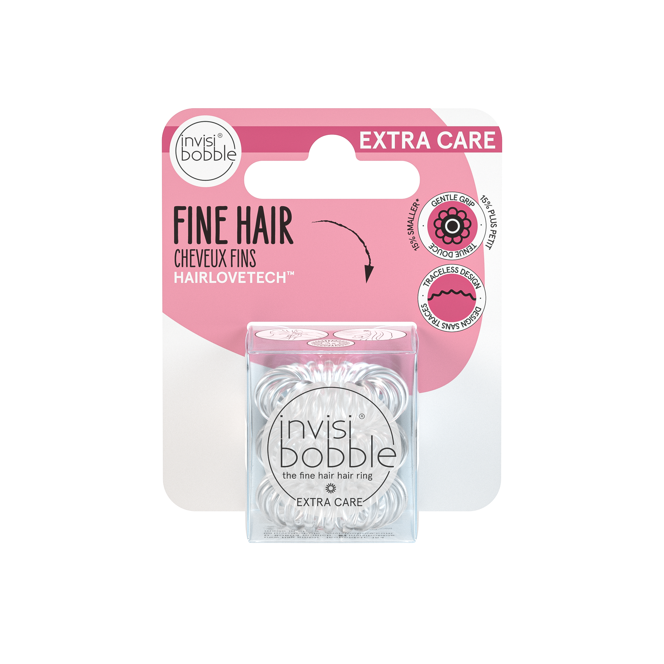 Invisibobble Extra Care - Crystal Clear - Creata Beauty - Professional Beauty Products
