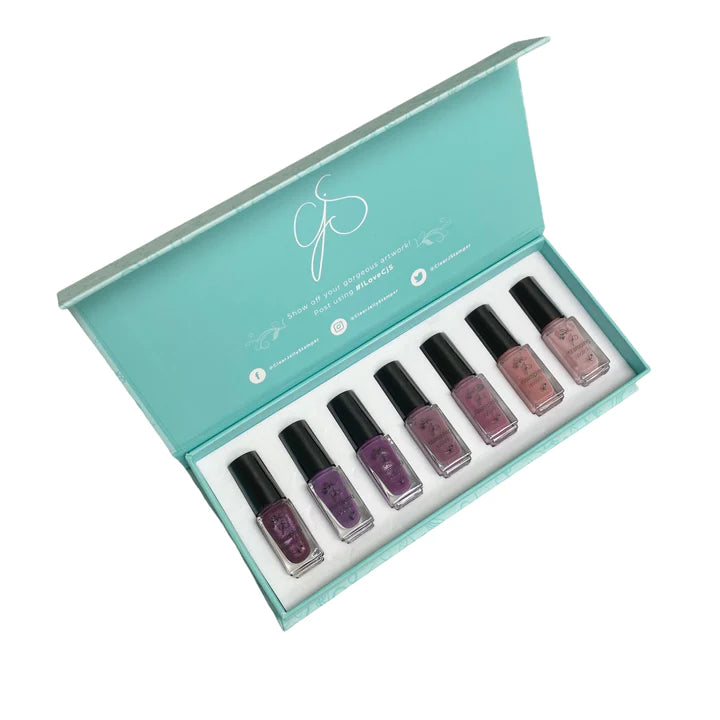 Clear Jelly Stamper Polish Kit - The Posh Purples (7 colours) - Creata Beauty - Professional Beauty Products