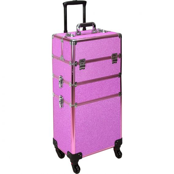 VER Beauty - Magenta Glitter Rolling Case - Creata Beauty - Professional Beauty Products