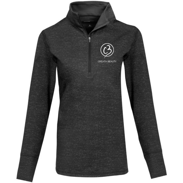 Creata Beauty Sport-Wick® Stretch Reflective Heather 1/2-Zip Pullover - Slim Fit - Creata Beauty - Professional Beauty Products